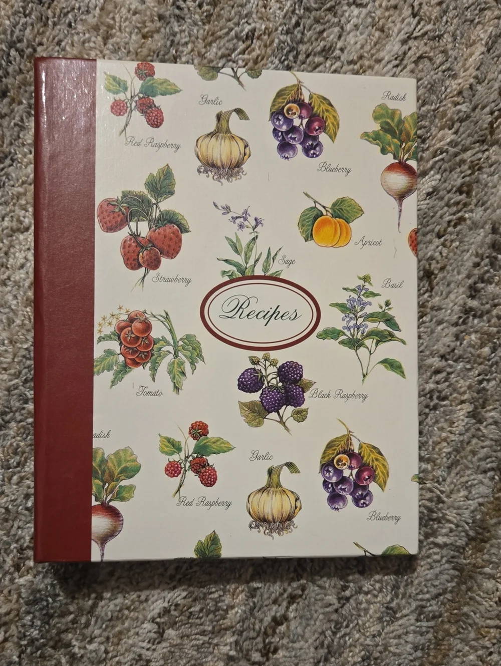 Recipes Journal Notebook - Cream with Red Accent